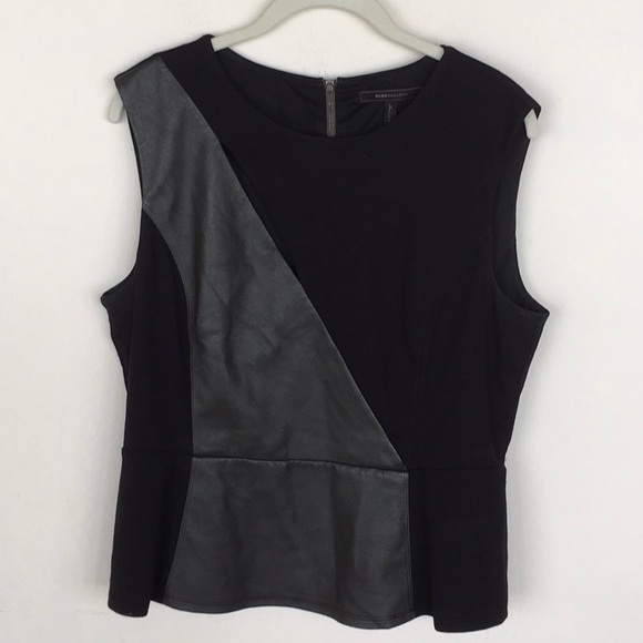 BCBGMAXAZRIA Mixed Media Top - Picture 2 of 5